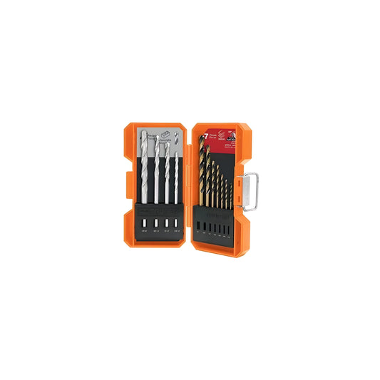 Juego de 11 brocas para metal y concreto en estuche, Truper