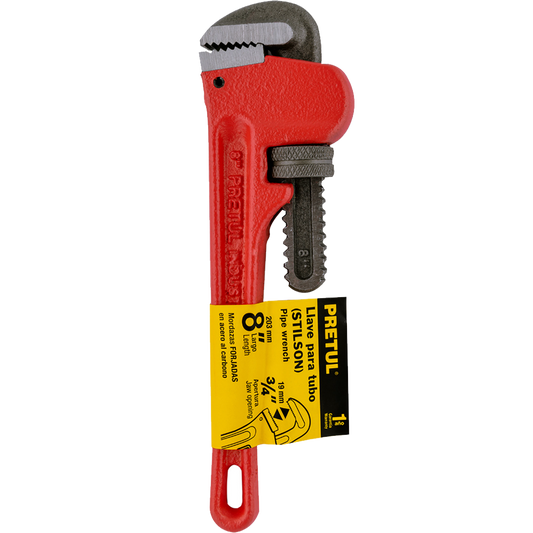 22010 Llave stilson 8' cuerpo de hierro maleable, Pretul