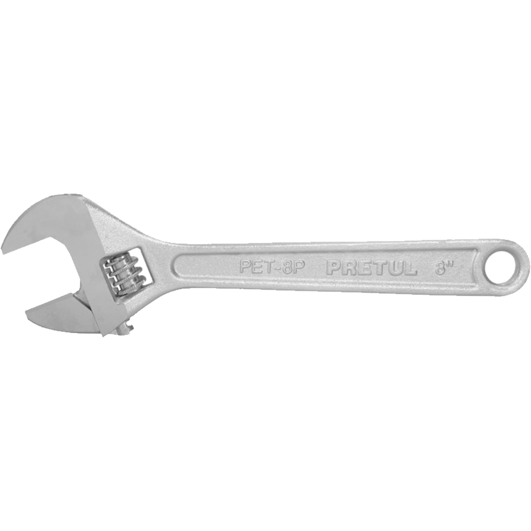 Llave ajustable (perico) 8' cromada, Pretul 21815
