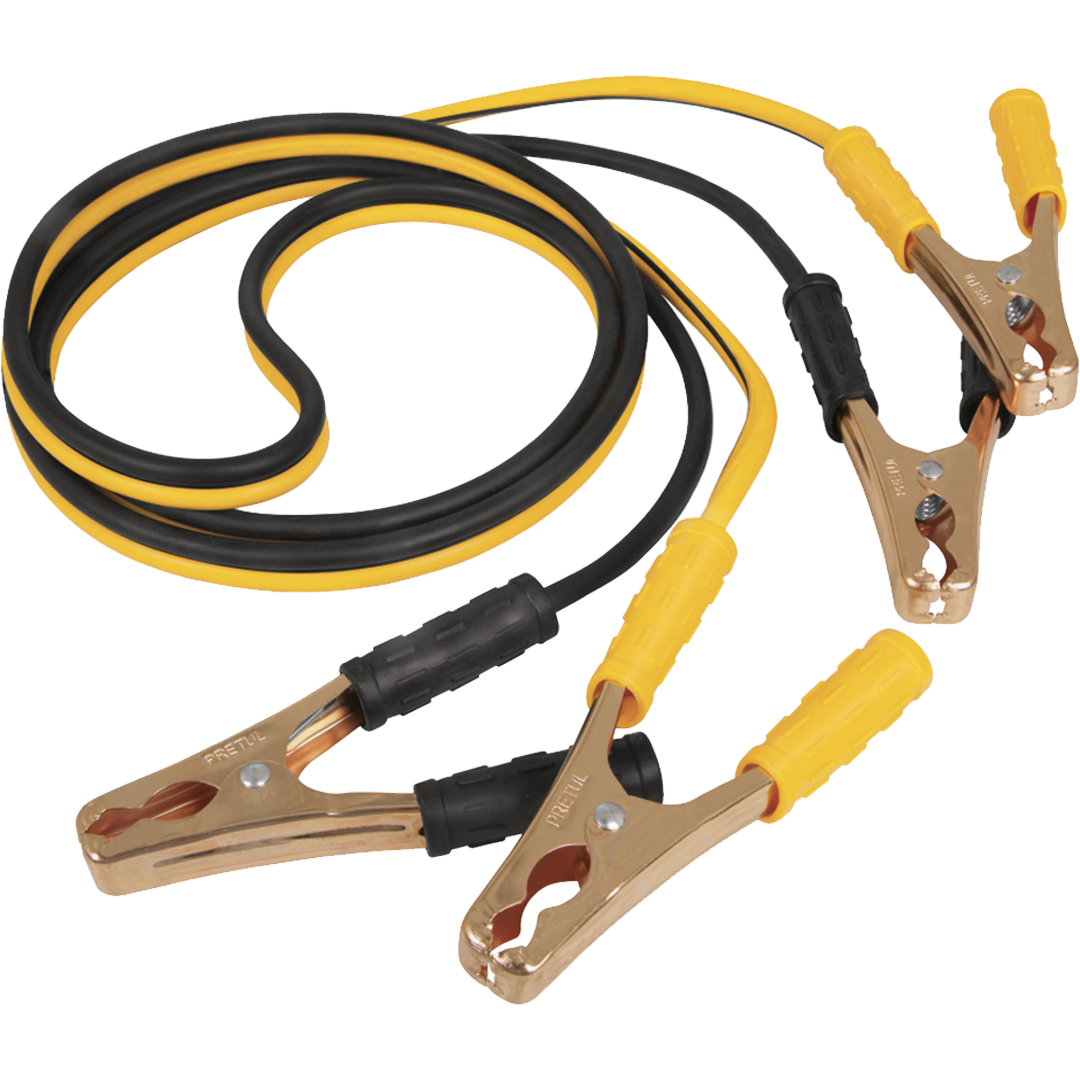 22808 Cables pasa corriente 2.5m, 125 A, 10 AWG, con funda, Pretul