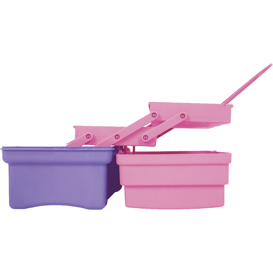 Caja cosmetiquera 14', rosa/morado, Pretul