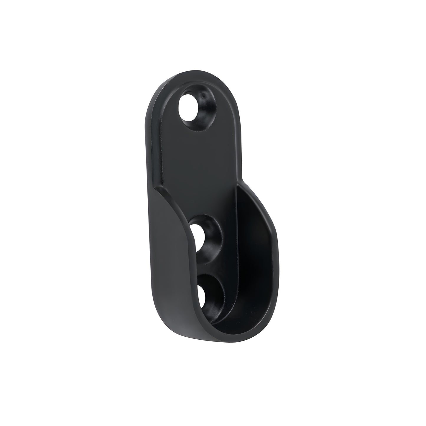 Brida negra para tubo ovalado de closet, Hermex