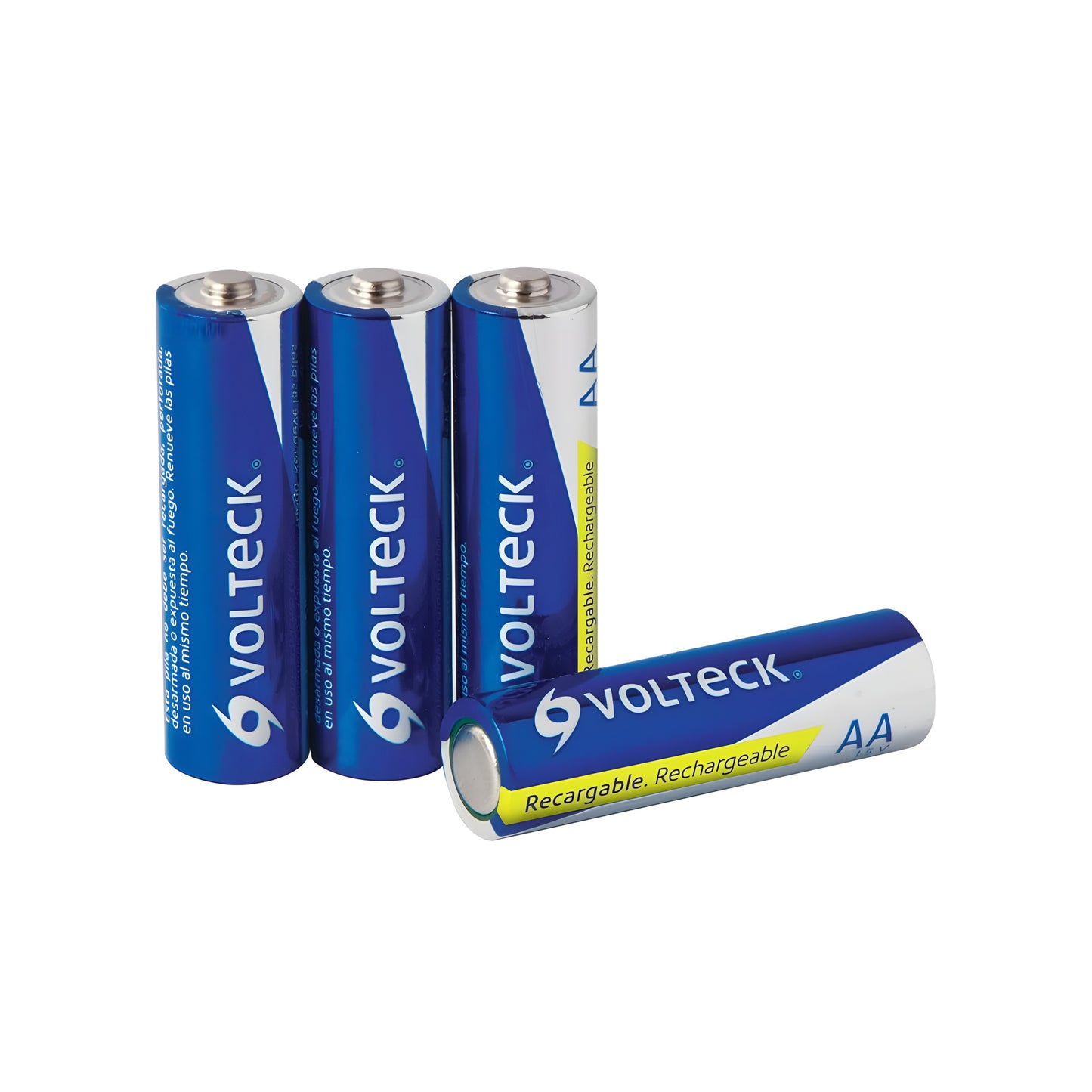 Blíster con 4 pilas AA recargables uso general, 1300 mAh, Volteck