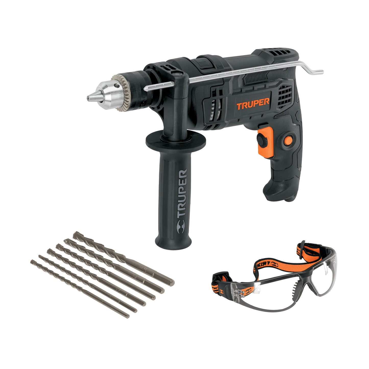 Rotomartillo 1/2' 700 W, 6 brocas y lentes de seguridad, Truper