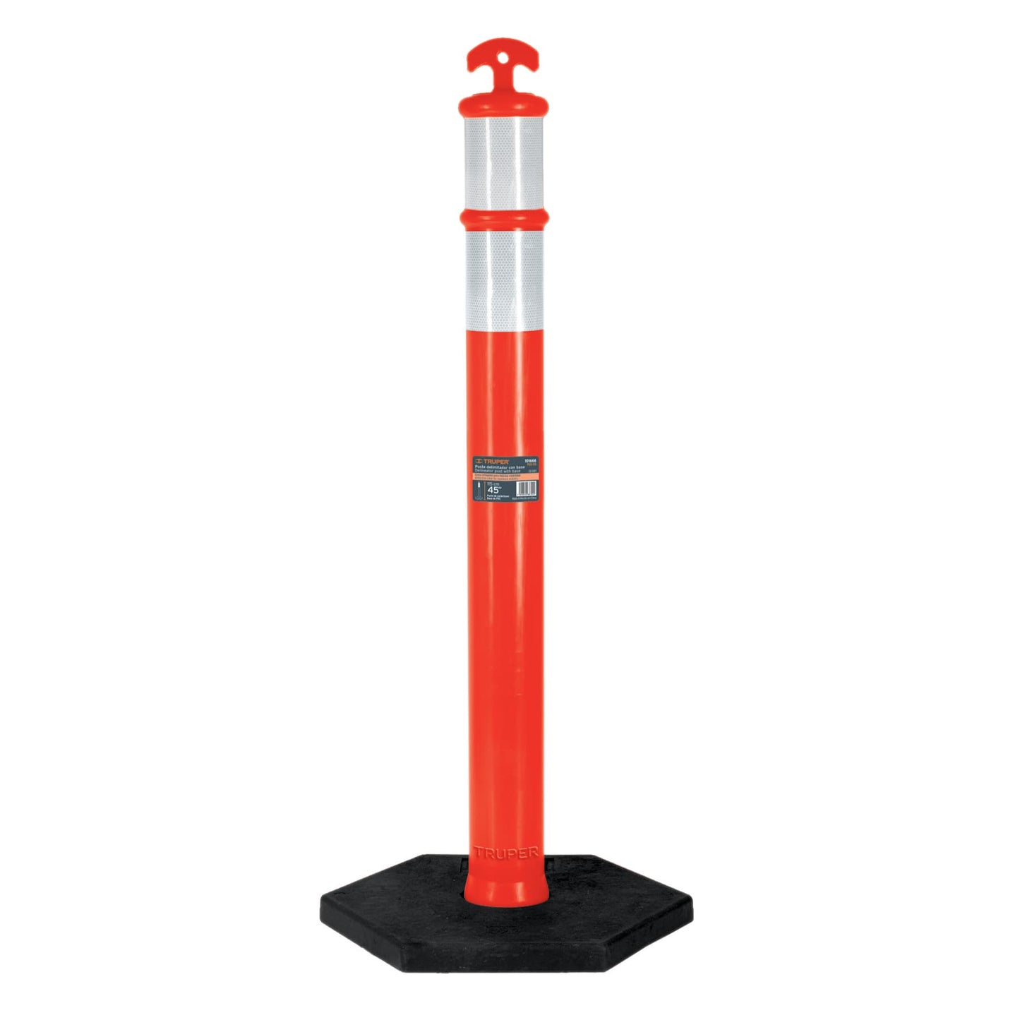 Poste delimitador de 115 cm de alto con base y reflejante, Truper