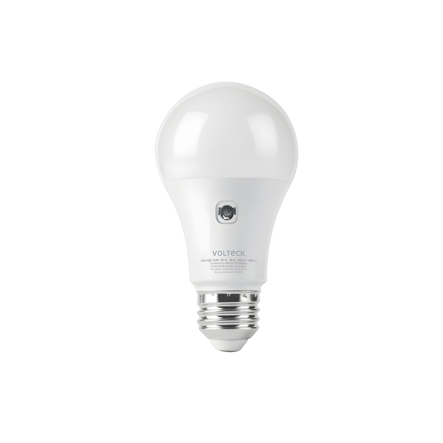 Lámpara LED tipo bulbo A19 10 W con sensor de luz, Volteck
