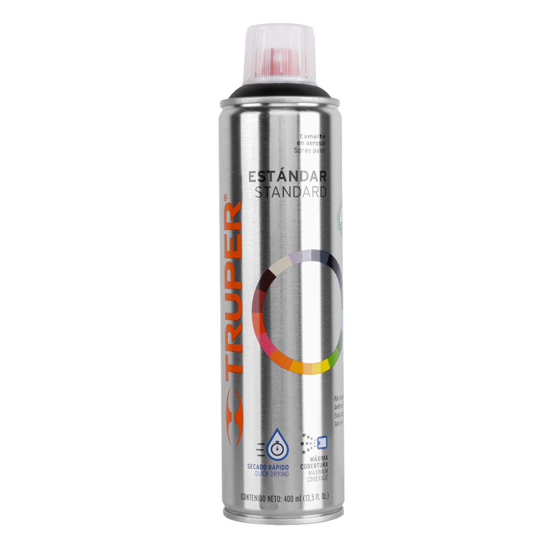 Pintura en aerosol, negro mate, bote esbelto, 400 ml