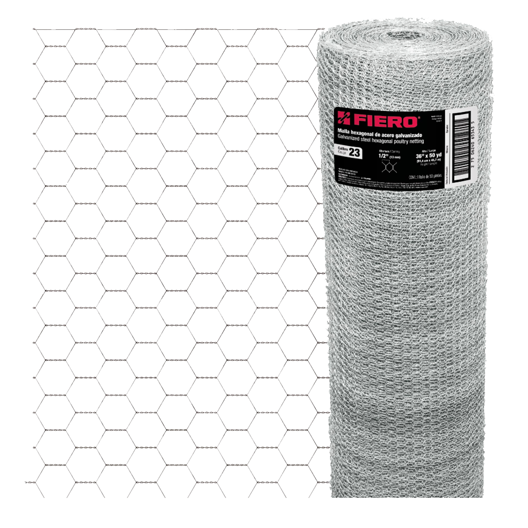 ROLLO DE MALLA HEXAGONAL 45mx0.9m CAL 23 ABERTURA 13mm MAHE-1309 FIERO 44655