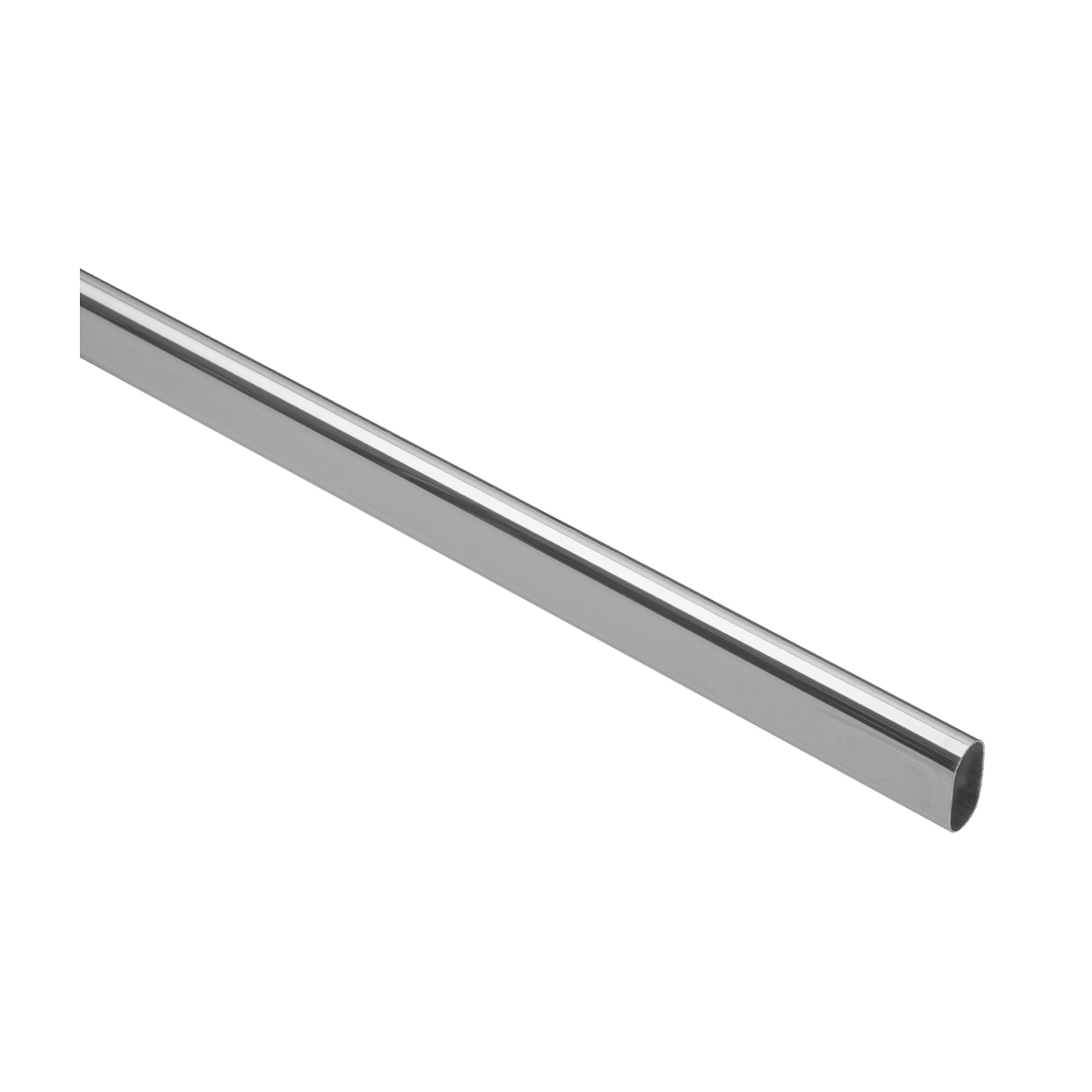 Tubo ovalado para clóset, 3 m, aluminio, Hermex
