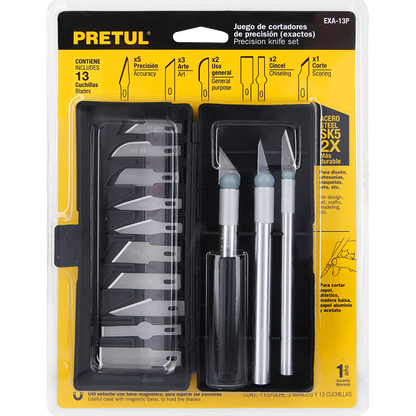 Juego de exactos con 13 piezas en estuche, Pretul 22409