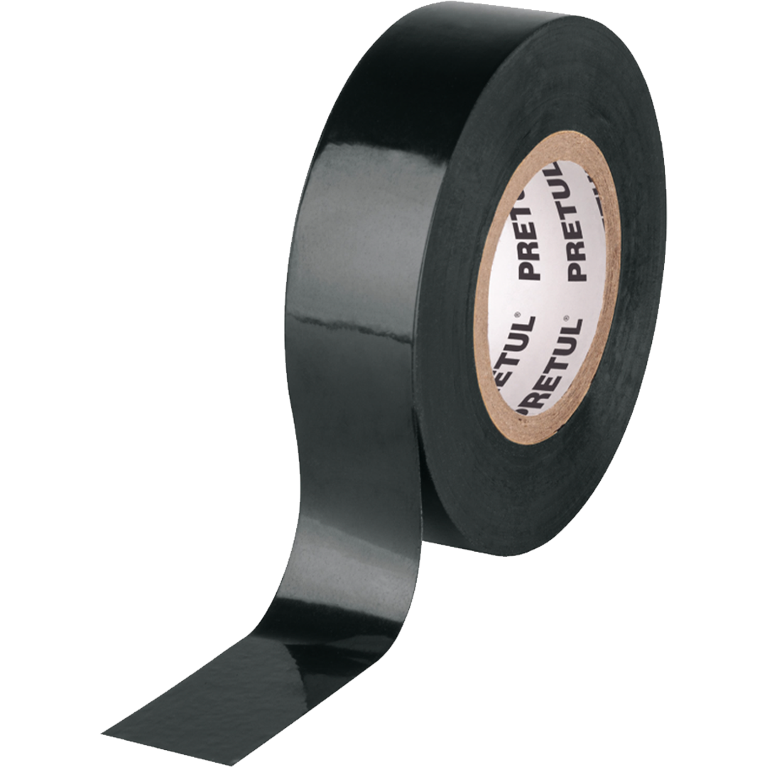 Cinta de aislar de 18 m x 19 mm, negra, Pretul 20522