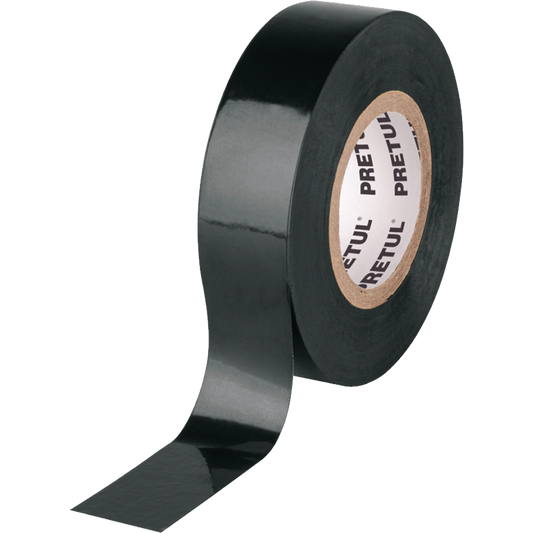Cinta de aislar de 18 m x 19 mm, negra, Pretul 20522