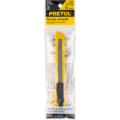 Cutter 9 mm plástico, Pretul