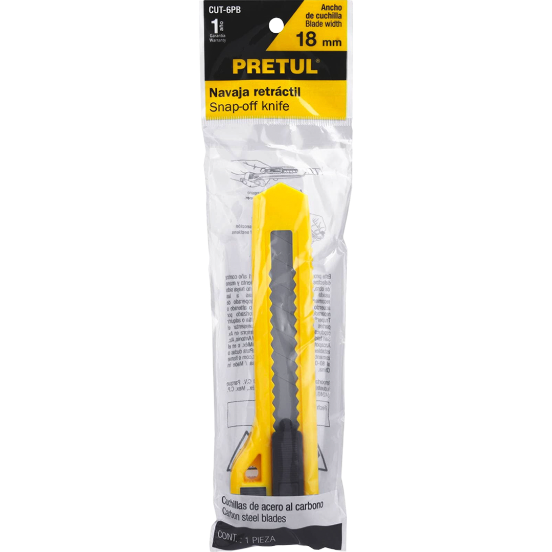Cutter 18 mm plástico, Pretul 22405