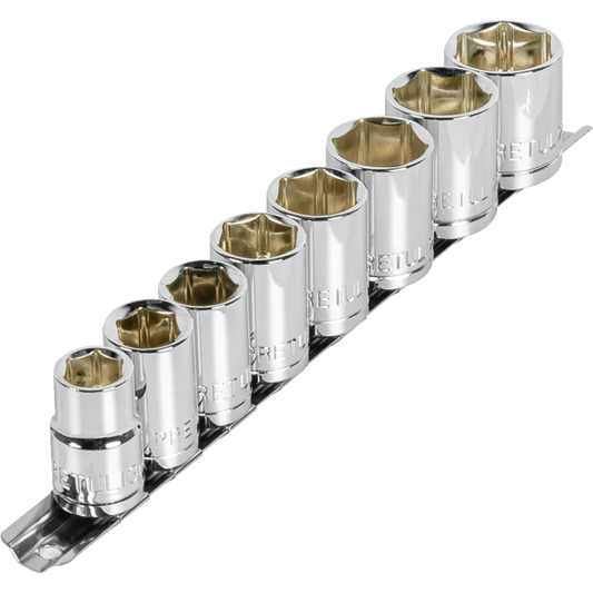 Juego de 8 dados cuadro 1/2' mm, Pretul