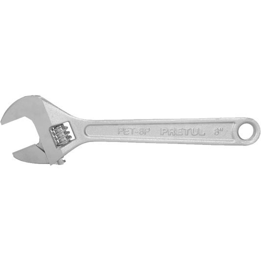Llave ajustable (perico) 8' cromada, Pretul 21815