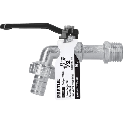23146 Llave de esfera, 1/2' de zinc, Pretul