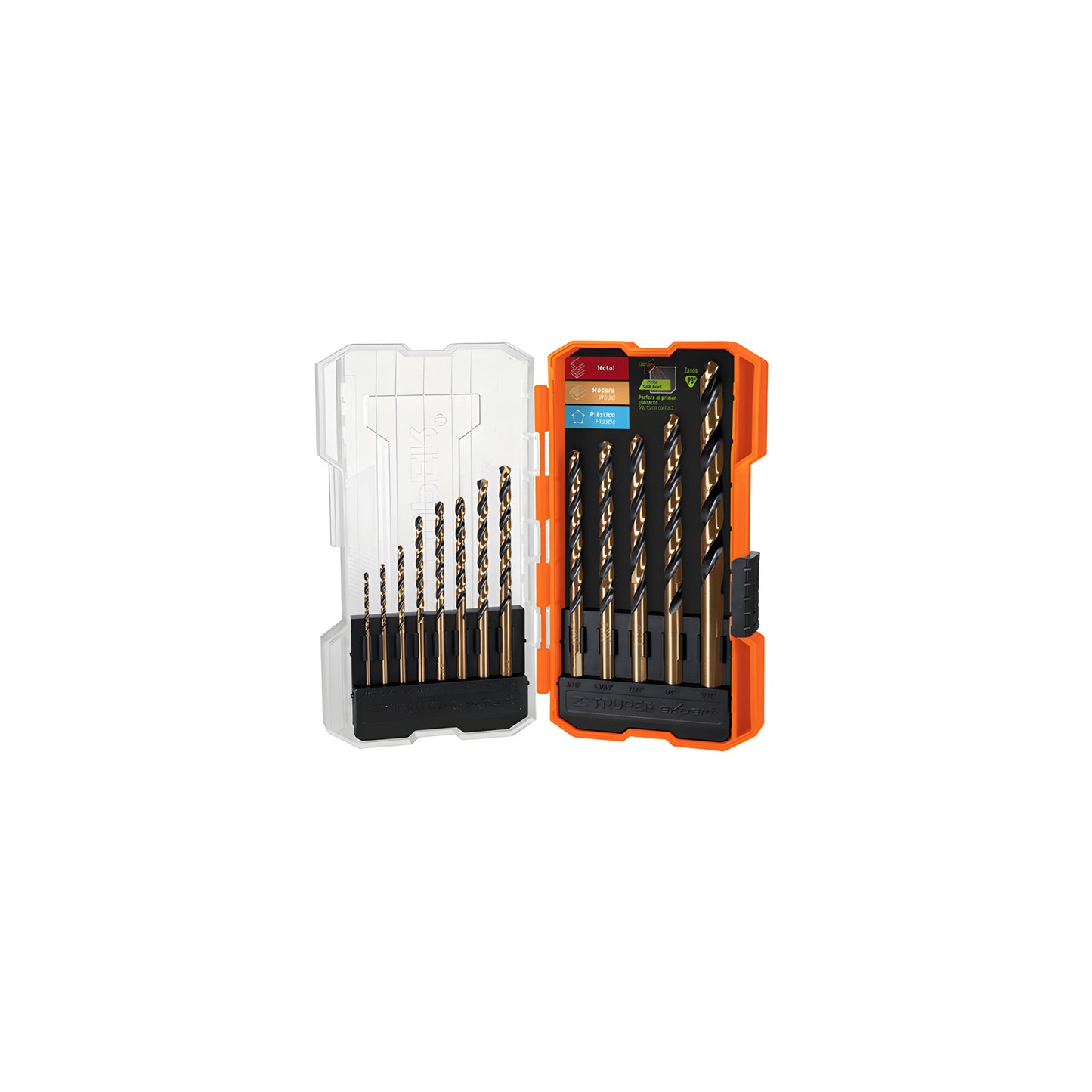 Juego de 13 brocas HSS para metal en estuche, Truper Expert