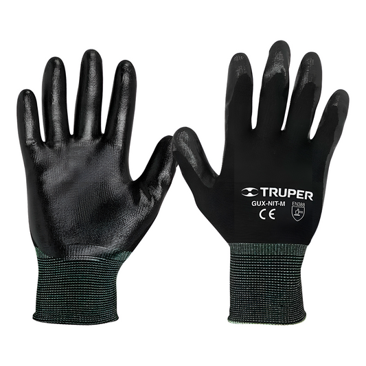 Guantes de nylon recubiertos de nitrilo, M, Truper