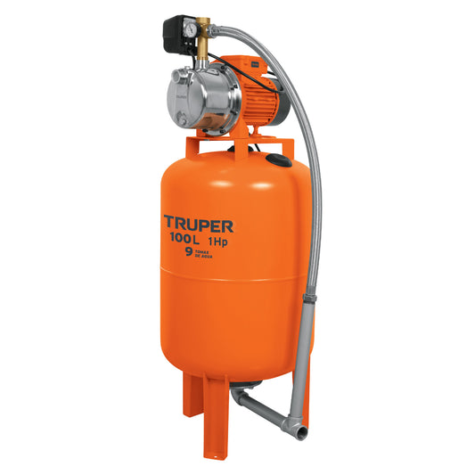 Equipo hidroneumático 100L, bomba jet 1 HP, Truper