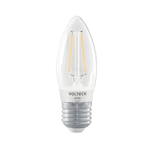 Lámpara LED tipo vela 3 W con filamento luz cálida, blíster 46212, Volteck