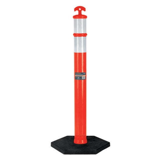 Poste delimitador de 115 cm de alto con base y reflejante, Truper