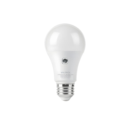 Lámpara LED tipo bulbo A19 10 W con sensor de luz, Volteck