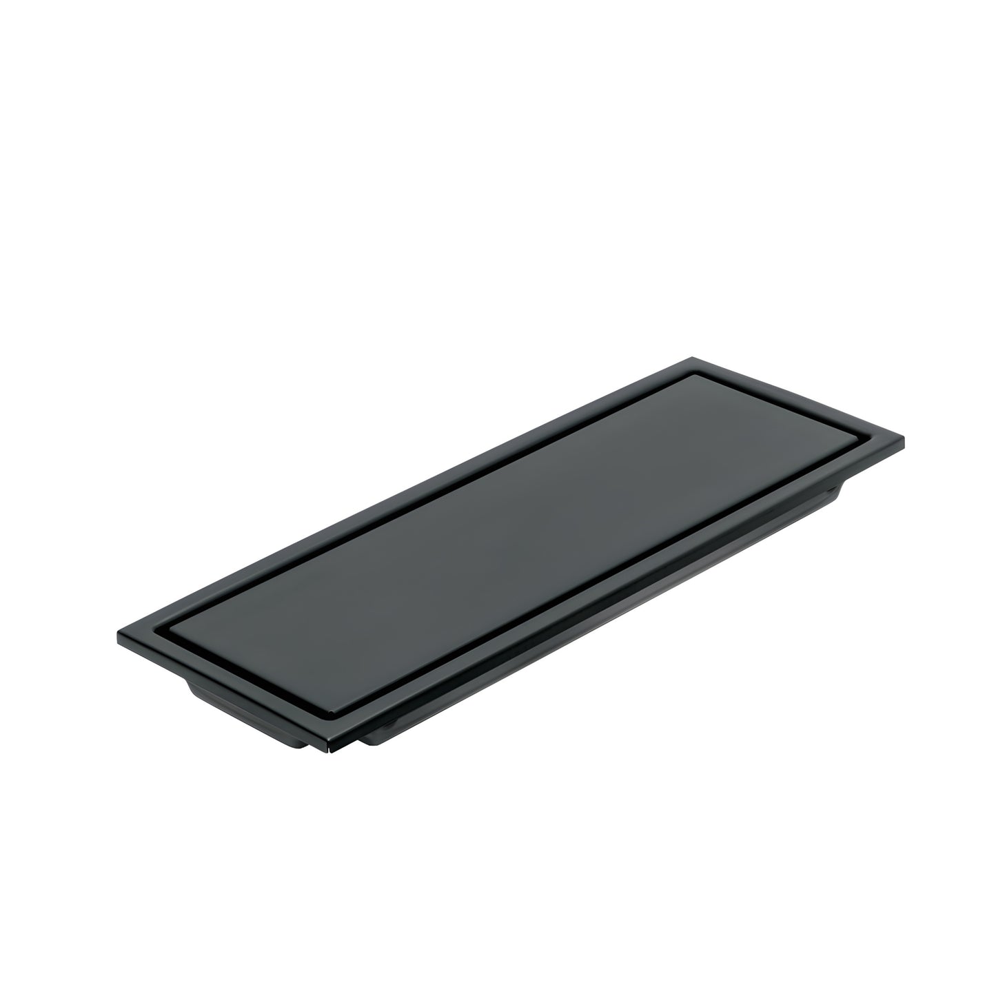 Resumidero largo reversible de 12', acero inox, negro, Aqua, Foset