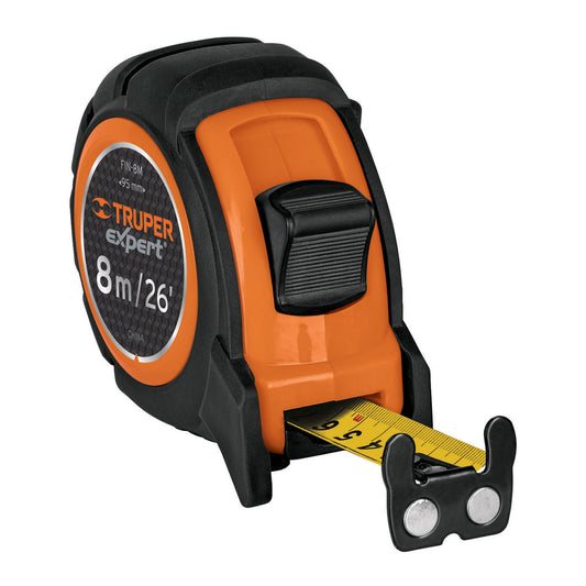 Flexómetro industrial contra impactos 8 m cinta 25 mm, Truper