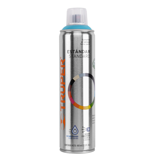 Pintura en aerosol, azul, bote esbelto, 400 ml, Truper