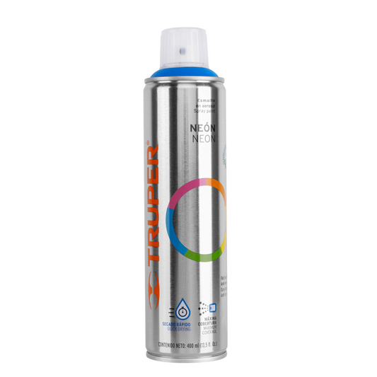 Pintura en aerosol, azul neón, bote esbelto, 400 ml 12061