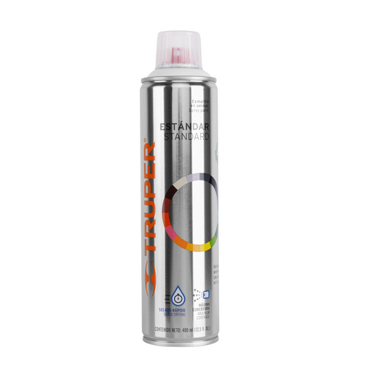 Pintura en aerosol, blanco brillante, bote esbelto, 400 ml 19032
