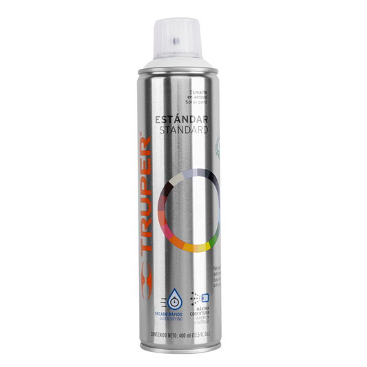 Pintura en aerosol, blanco mate, bote esbelto, 400 ml 19034