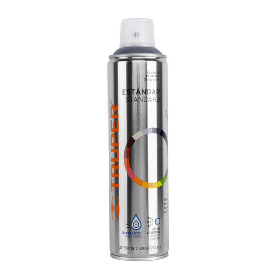 Pintura en aerosol, gris acero, bote esbelto, 400 ml
