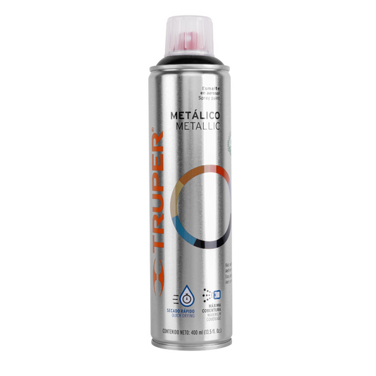 Pintura en aerosol, negro metálico, bote esbelto, 400 ml