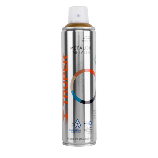 Pintura en aerosol, oro metálico, bote esbelto, 400 ml 19066