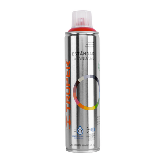 Pintura en aerosol, rojo seguridad, bote esbelto, 400 ml