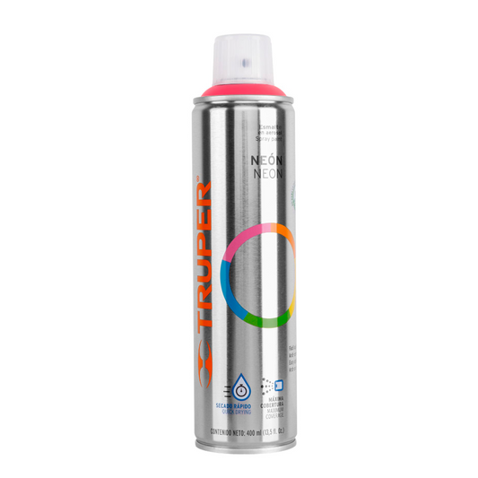Pintura en aerosol, rosa neón, bote esbelto, 400 ml 19074