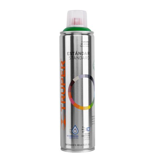 Pintura en aerosol, verde ecológico, bote esbelto, 400 ml 19048