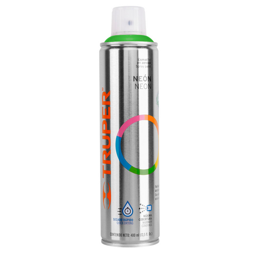 Pintura en aerosol, verde neón, bote esbelto, 400 ml 19073